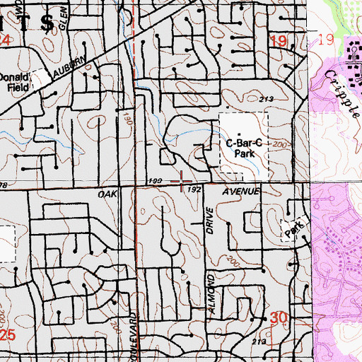 Topographic Map of Sacramento Metropolitan Fire District Station 28, CA