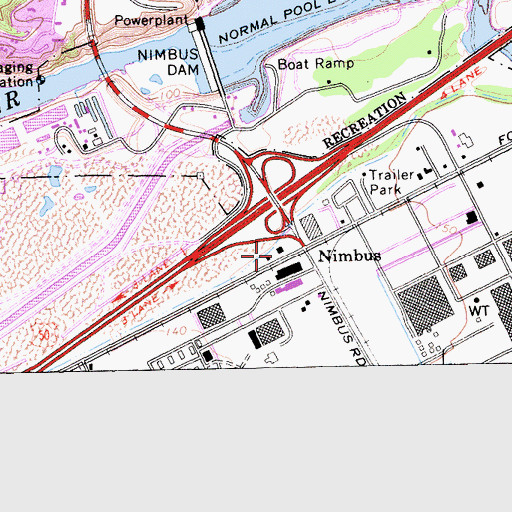 Topographic Map of Sacramento Metropolitan Fire District Station 63, CA