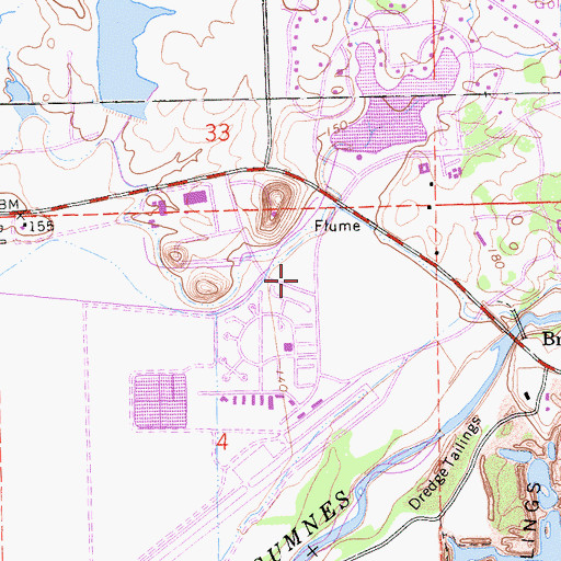 Topographic Map of Sloughhouse Post Office, CA
