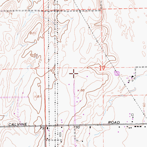 Topographic Map of T R Smedberg Middle School, CA