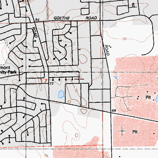 Topographic Map of Thortin Youth Center - Esperanza, CA