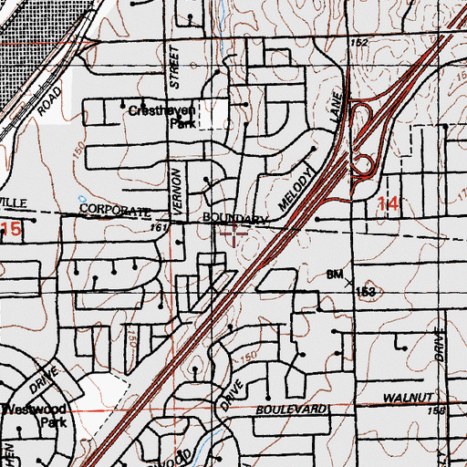 Topographic Map of Valley Christian Academy, CA