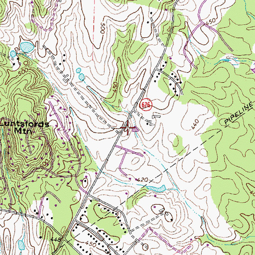 Topographic Map of Auburn Middle School, VA