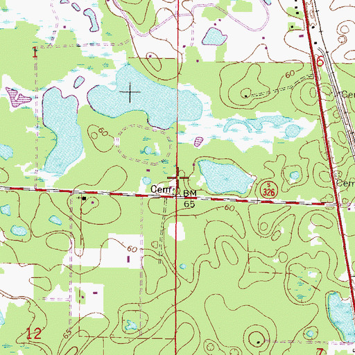 Topographic Map of Church of Christ, FL