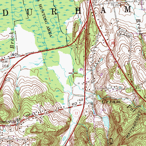 Topographic Map of Chalker Brook, CT