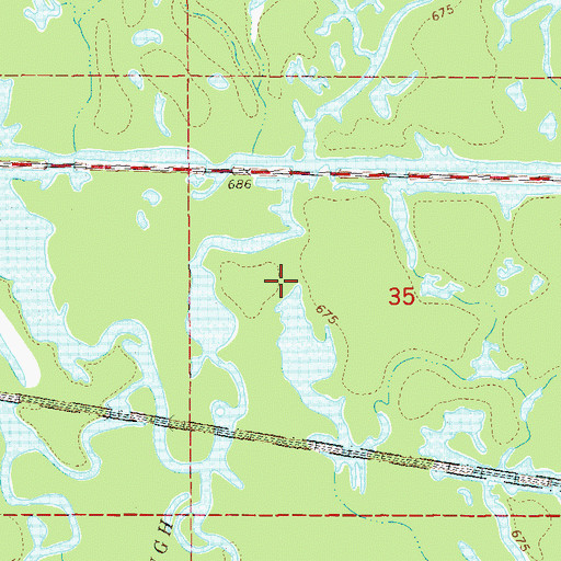 Topographic Map of Tiffany Bottoms State Natural Area, WI