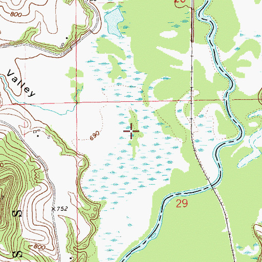 Topographic Map of Trempealeau River Meadow State Natural Area, WI