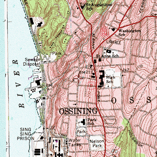Topographic Map of Calvary Baptist Church, NY