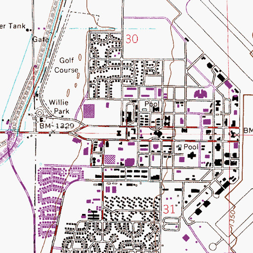 Topographic Map of Arizona State University Polytechnic Campus, AZ