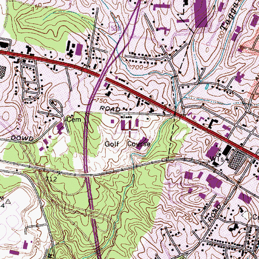 Topographic Map of Greenbrier Business Park, NC