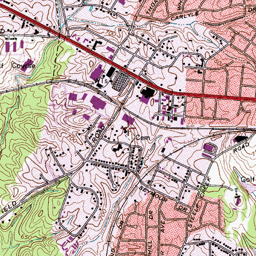 Topographic Map of Moores AME Zion Church, NC