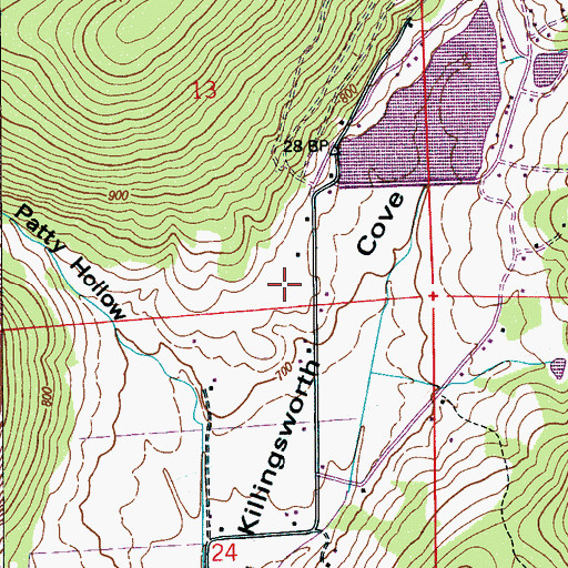 Topographic Map of Morring Cemetery, AL