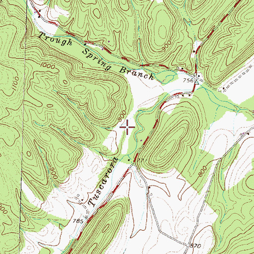 Topographic Map of Elf Cemetery, PA
