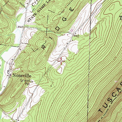 Topographic Map of Jones / Chapman / Parson Cemetery, PA