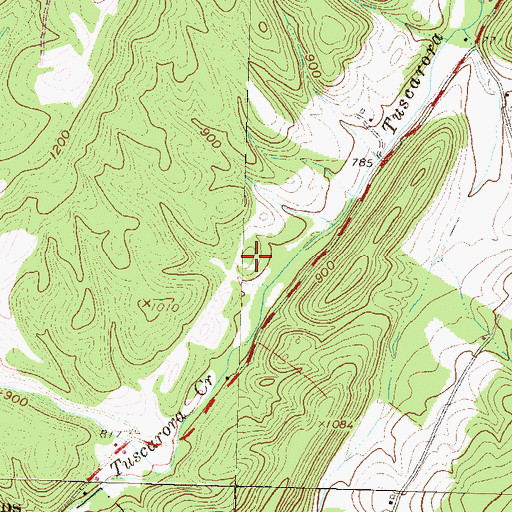 Topographic Map of Jeffries Cemetery, PA
