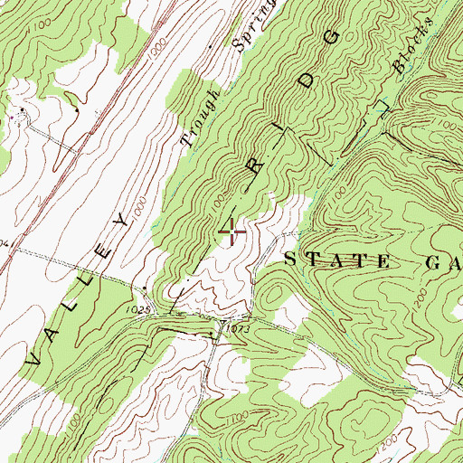 Topographic Map of Crow Cemetery, PA