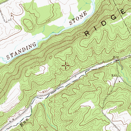 Topographic Map of Mateer Cemetery, PA