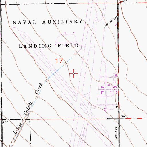 Topographic Map of Naval Auxiliary Landing Field Crows Landing (historical), CA