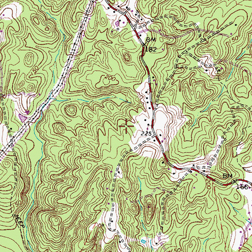 Topographic Map of Brooke Point High School, VA