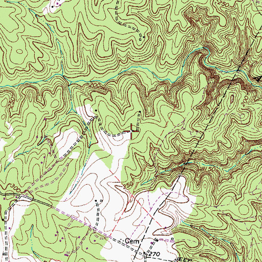 Topographic Map of H H Poole Middle School, VA
