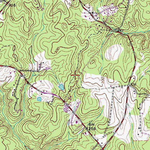 Topographic Map of Rodney Thompson Middle School, VA