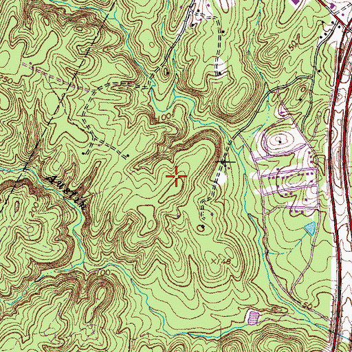 Topographic Map of Hampton Oaks Elementary School, VA