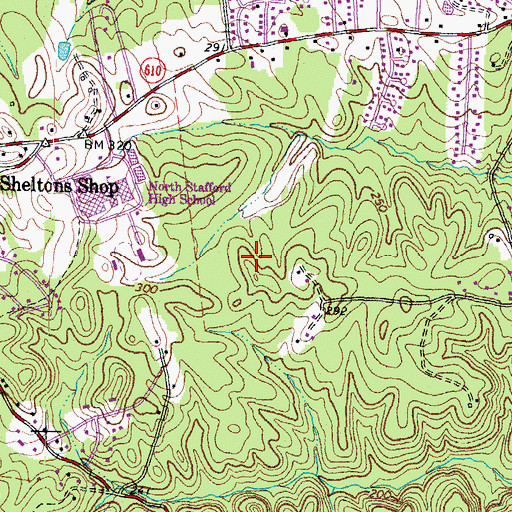 Topographic Map of Park Ridge Elementary School, VA