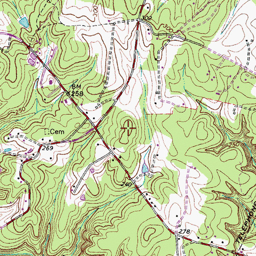 Topographic Map of Winding Creek Elementary School, VA