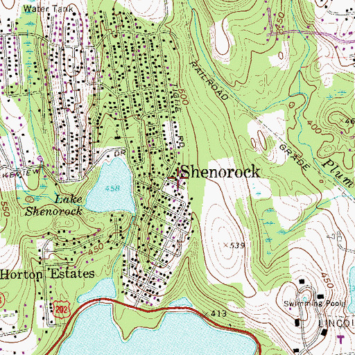 Topographic Map of Shenorock Post Office, NY