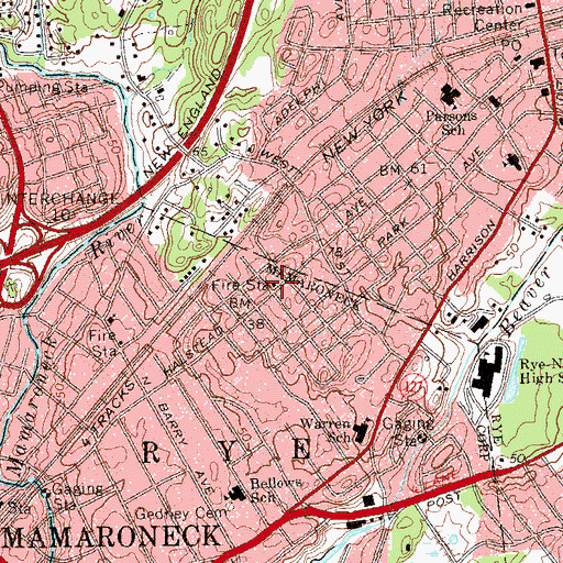 Topographic Map of Halstead Manor Engine and Hose Company 4, NY