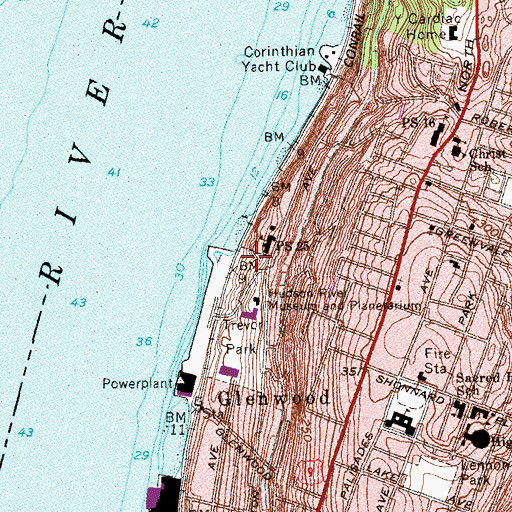 Topographic Map of Museum Middle School, NY