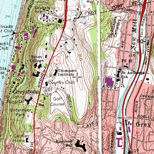 Topographic Map of South Westchester Executive Park, NY