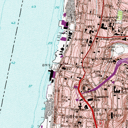 Topographic Map of Yonkers Station, NY