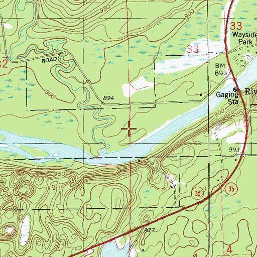 Topographic Map of Big Island State Natural Area, WI