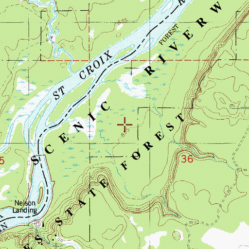Topographic Map of Ekdall Wetlands State Natural Area, WI