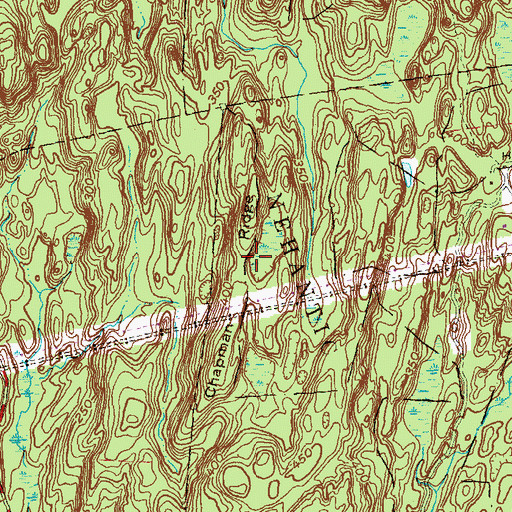 Topographic Map of Chapman Ridge, CT