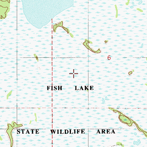 Topographic Map of Fish Lake Meadow State Natural Area, WI