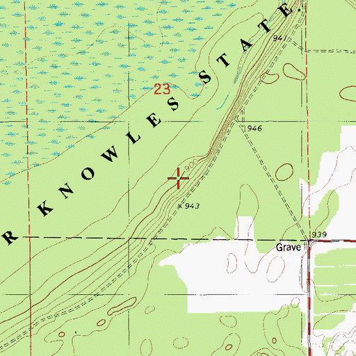 Topographic Map of Kohler-Peet Barrens and Cedar Swamp State Natural Area, WI