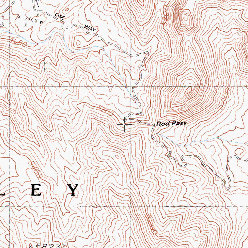 Topographic Map of Red Pass, CA