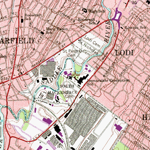 Topographic Map of Our Lady of Lourdes Infirmary, NJ