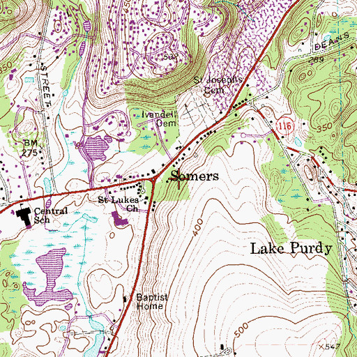 Topographic Map of Bailey Court, NY