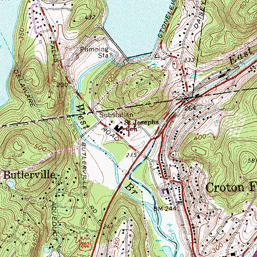 Topographic Map of Saint Joseph's Church, NY