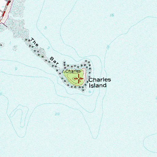 Topographic Map of Charles Island, CT