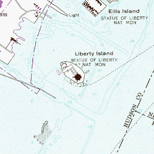 Topographic Map of Fort Wood (historical), NY