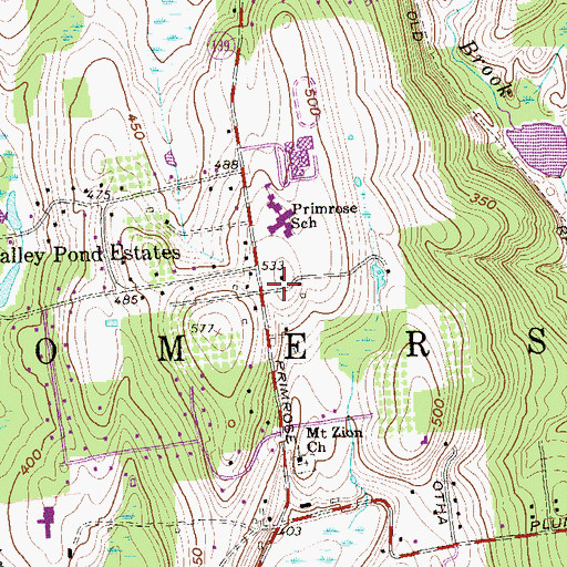 Topographic Map of Van Tassel Memorial Park, NY