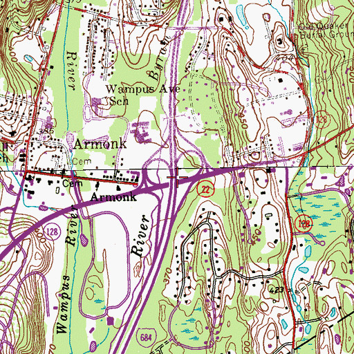Topographic Map of Interchange 3, NY