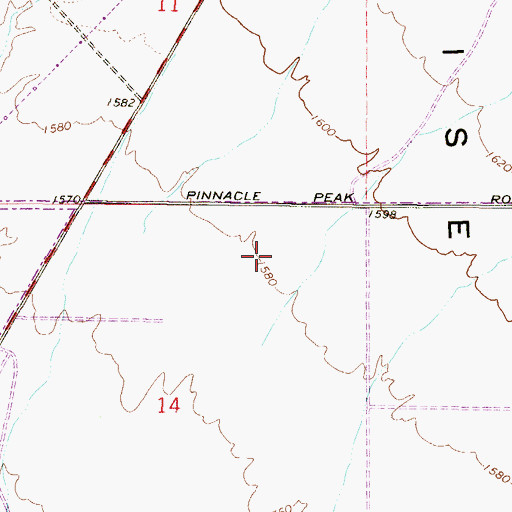 Topographic Map of National Memorial Cemetery of Arizona, AZ