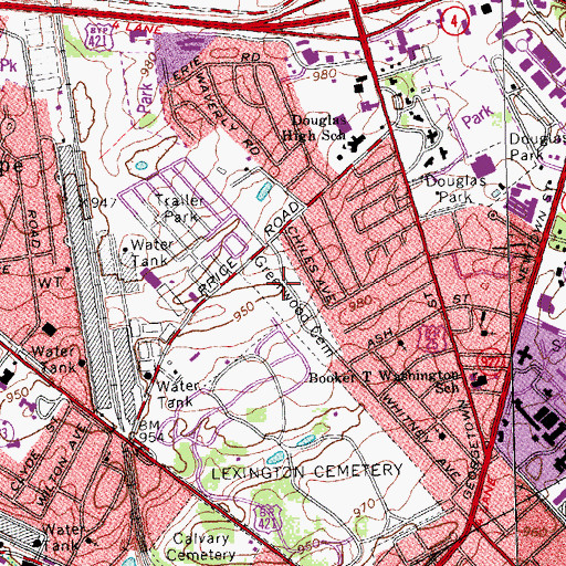 Topographic Map of Cove Haven Cemetery, KY