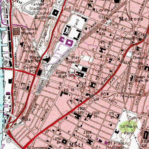 Topographic Map of Lady of Pity Roman Catholic Church, NY