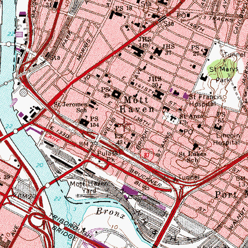 Topographic Map of Bethany Presbyterian Church (historical), NY